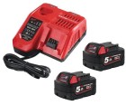 Milwaukee M12-18FC Charger M18B5X2 Battery Power Packs