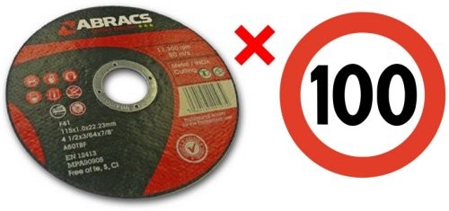 Abracs PHET11510FI-100 Extra Thin Metal Cutting Discs