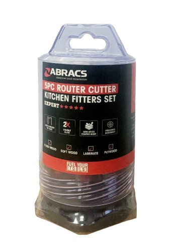 ABRACS RCSET2 Kitchen Fitters Router Cutter Set