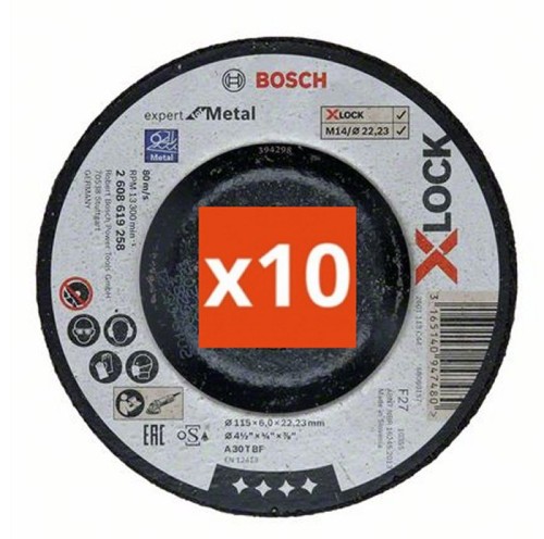 Bosch 2608619258 X-LOCK Metal Grinding Discs