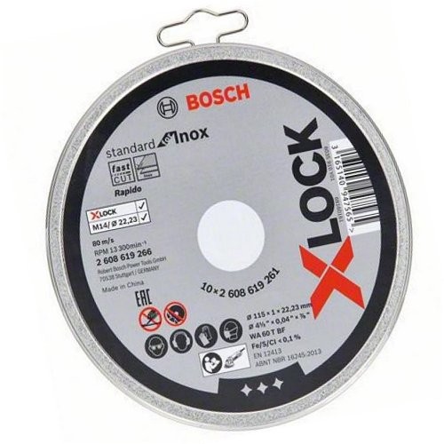 Bosch 2608619266 X-Lock INOX Cutting Discs 