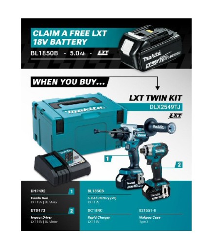 Makita DLX2549TJ Power Tool Kit