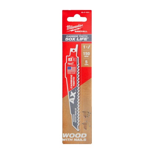 Milwaukee 48475221 TCT AX SAWZALL Blade