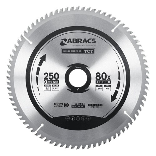ABRACS TCTMP165 Multi Purpose TCT Blade 