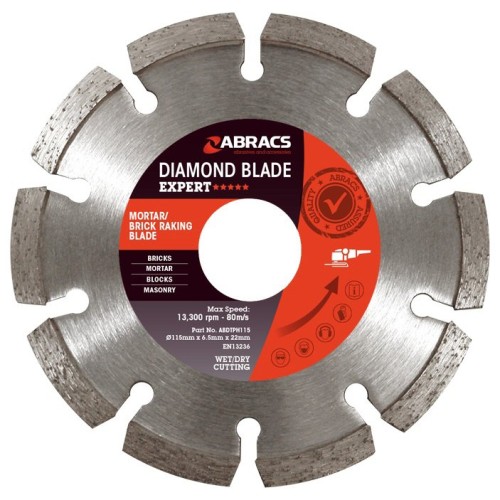 ABRACS ABDBTPH115 Mortar Brick Raking Blade