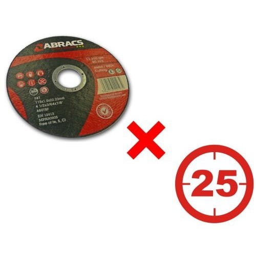 Abracs PHET12510FI-25 Extra Thin Metal Cutting Discs