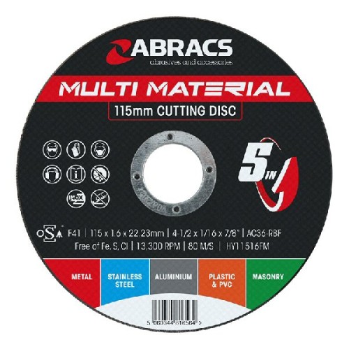 ABRACS HY11516FM10 Multi Material 5-in-1 Cutting Discs