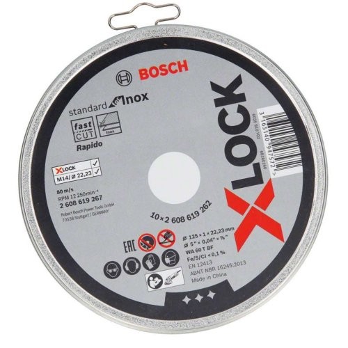 Bosch 2608619267 X-Lock INOX Cutting Discs 