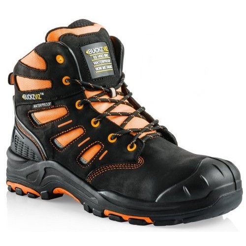 BVIZ2OR-BK-11 Waterproof Buckler Safety Boots