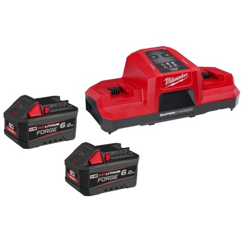 Milwaukee M18DBSC + M18FB6X2 Super Fast Charger FORGE Batteries