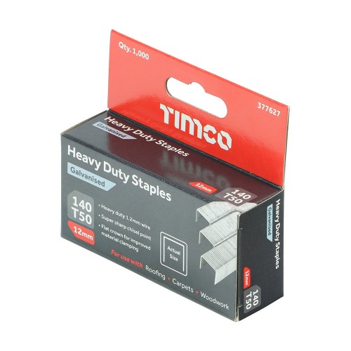 TIMCO 377627 Galvanised Staples