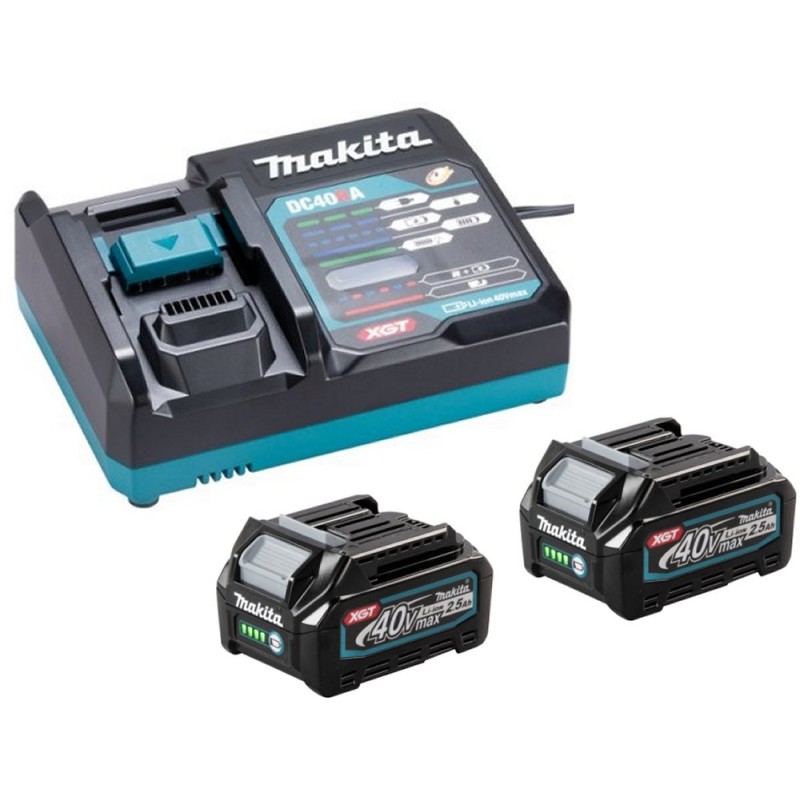 Chargeur Makita DC40RA Pour Batteries Li-ion 40V – 240V, Câble 2m, Pour Gamme 40V, Modèle 191E08-6